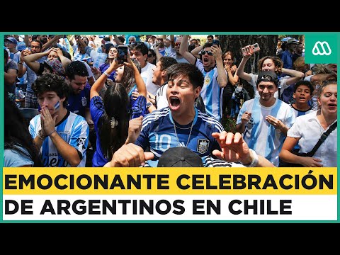 Argentinos en Chile celebran la copa del mundo: El momento exacto del triunfo