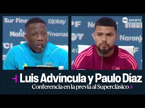 Conferencia de Luis Advíncula y Paulo Díaz en la previa al Superclásico