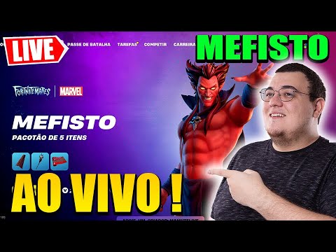 AO VIVO SKIN MEFISTO E UPDATE HALLOWEEN !CARTAS LIVE FORTNITE CAPÍTULO 5 TEMPORADA 4