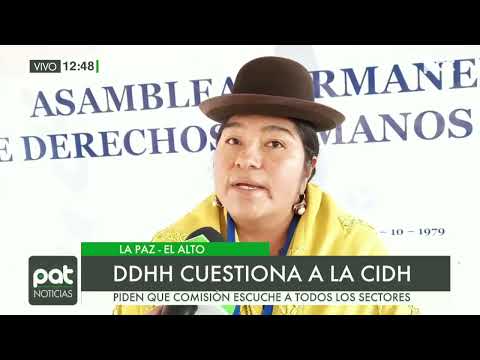 DDHH de La Paz cuestiona a la CIDH