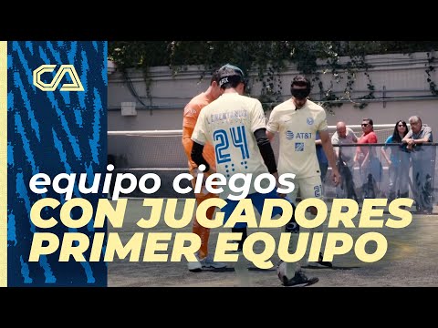 Equipo ciegos y débiles visuales juegan con América en la nueva cancha del Nido de Coapa