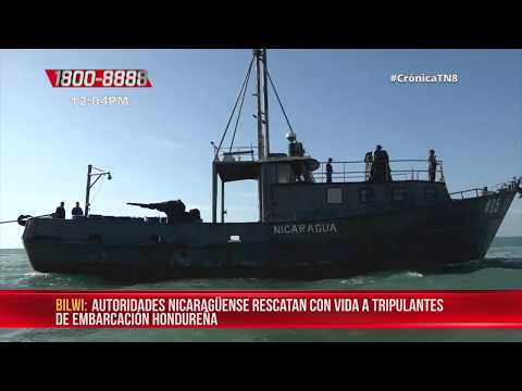 Fuerza Naval de Nicaragua rescata embarcación hondureña