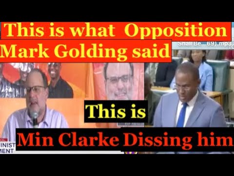 This is what Opposition Leader mark Golding said & this is Min Nigel clarke calling him slave master