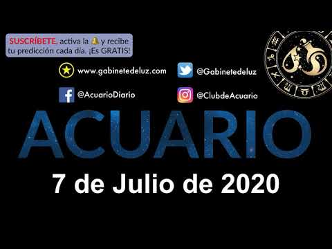 Horóscopo Diario - Acuario - 7 de Julio de 2020