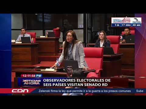 Observadores electorales de seis países visitan Senado de RD