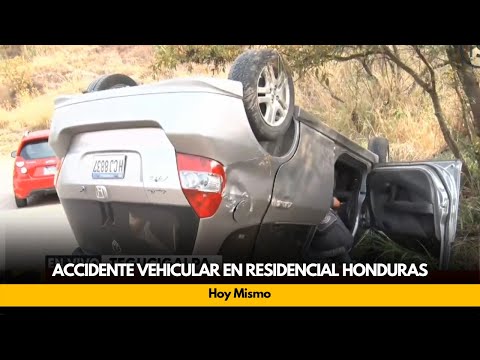 Accidente vehicular en residencial Honduras