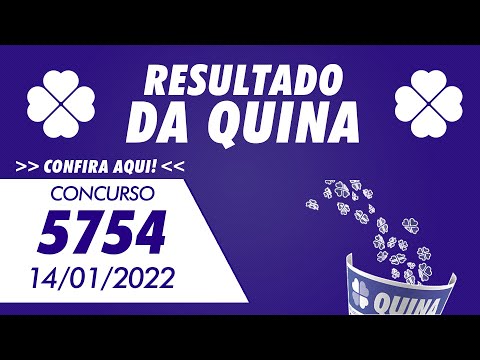 Resultado da Quina 5754– Quina de Hoje 14/01/2022