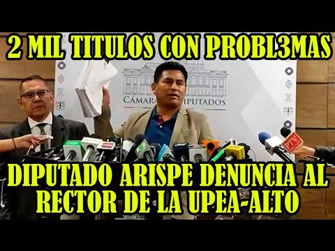 BOLIVIA DENUNCIAN RECTOR UPEA-ALTO HABRIAN 2 MIL TITULOS REVALIDADOS SIN CUMPLIR CON LOS REQUISITOS