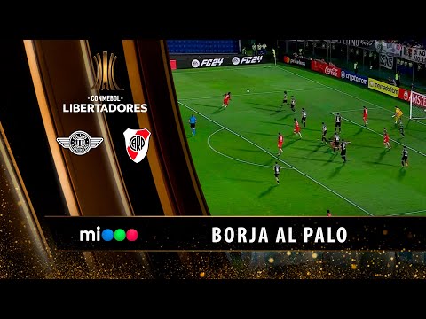Remate de Borja al palo - Libertad vs. River - Libertadores 2024