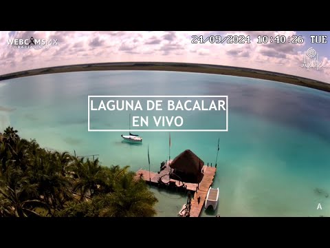 Laguna de Bacalar en vivo desde Akalki Hotel