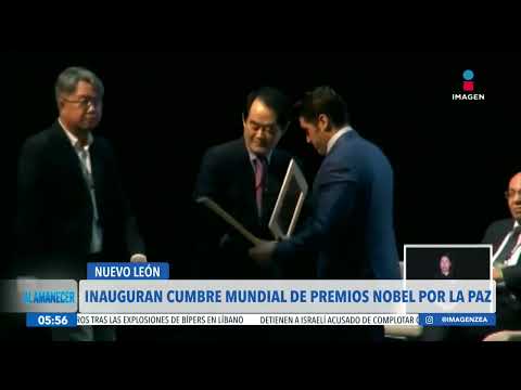 Samuel García inauguró la Cumbre Mundial de Premios por la Paz en Monterrey