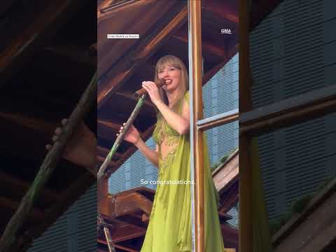 Taylor Swift congratulates couple after spotting proposal during show