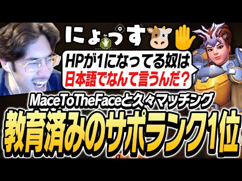 久々にマッチングしたランク1位のブリOTPがまだ「にょっす！」を覚えてて爆笑するta1yo【Overwatch2】