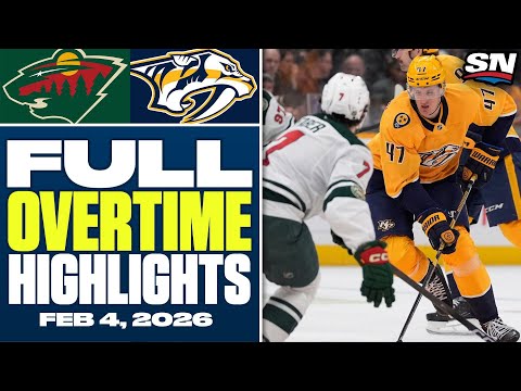 Minnesota Wild at Nashville Predators | FULL Overtime Highlights - February 4, 2026