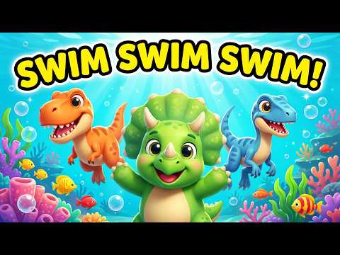 Baby Shark Dinosaur Remix! | Dinos Swim Underwater Song | Dino Baby Shark for Kids