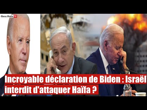 Joe Biden fait une gaffe monumentale sur Israël et Haïfa