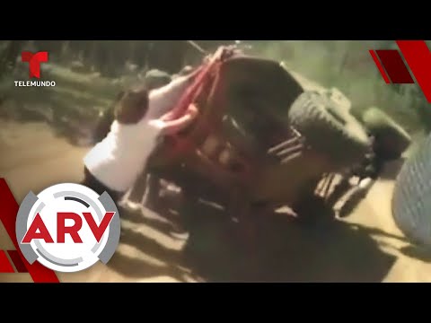 Joven pierde el brazo luego de que su camioneta volcara | Al Rojo Vivo | Telemundo