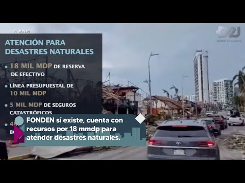 FONDEN sí existe, cuenta con recursos por 18 mmdp para atender desastres naturales.