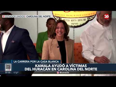 EEUU | Kamala ayudó a víctimas del huracán en Carolina del Norte