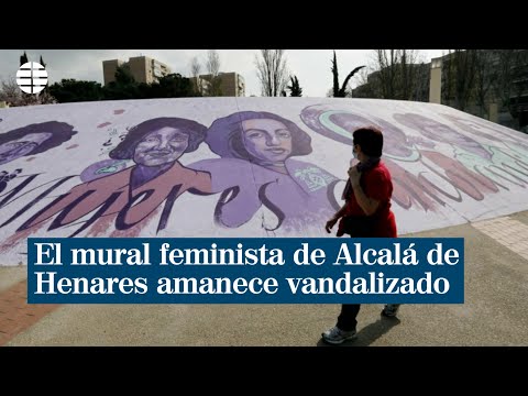 El mural feminista de Alcalá de Henares amanece vandalizado 24 horas antes del 8-M