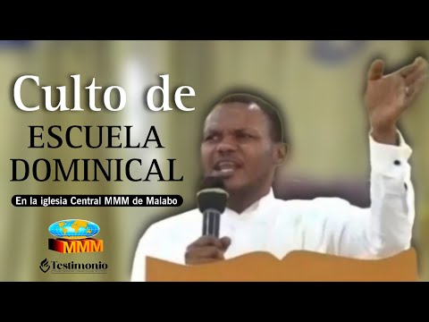 Culto de Escuela Dominical en la iglesia Central MMM de Malabo