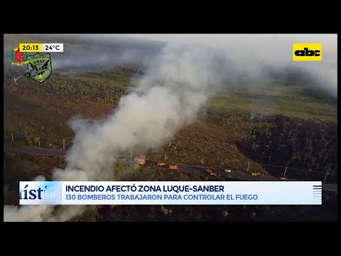 Incendio afectó zona Luque-Sanber