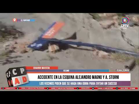 Accidente en la equina Alejandro Magno y A. Storni