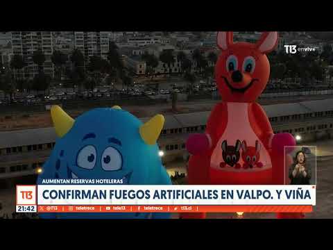 Confirman fuegos artificiales para año nuevo en Valparaíso y Viña del Mar