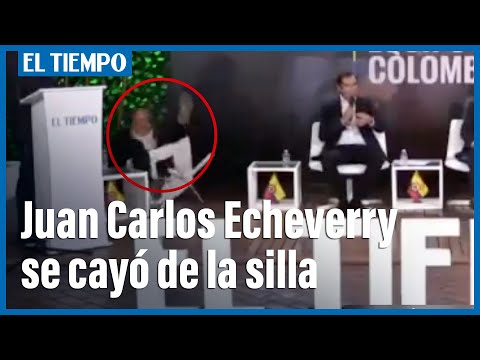 Juan Carlos Echeverry se cayó en debate de EL TIEMPO y bromea al respecto