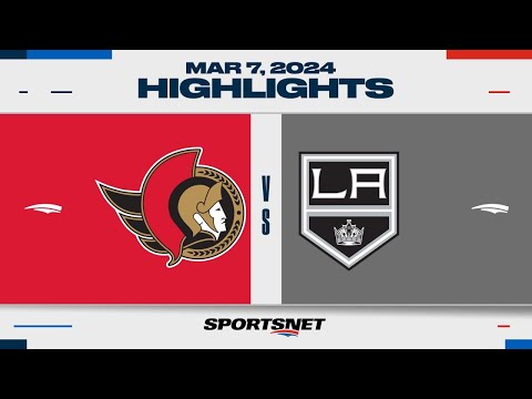 NHL Highlights | Senators vs. Kings - March 7, 2024