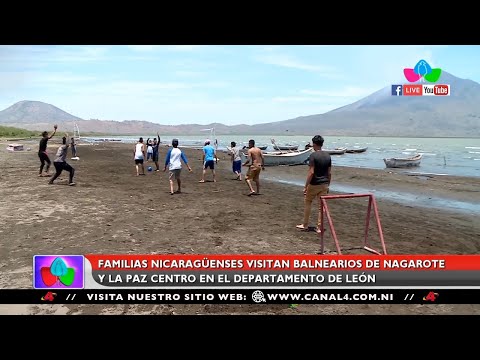 Familias nicaragüenses visitan balnearios de Nagarote y La Paz Centro en el departamento de León