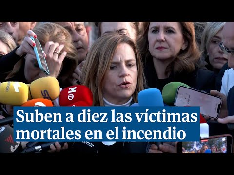 Se elevan a diez las víctimas mortales en el incendio que ha devastado un edificio en Valencia