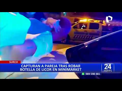 24 Serenos de Surco capturan a ladrones que huyeron en mototaxi tras robar un botella de whisky