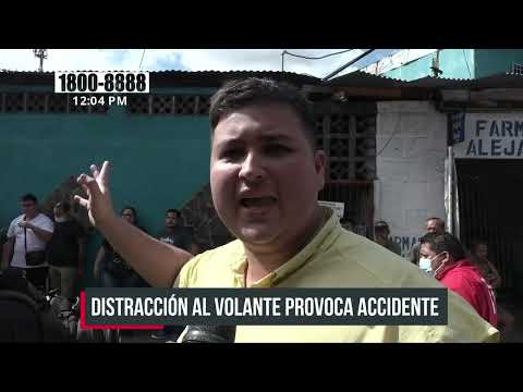 Por andar con el celular, «levanta» a motorizado en Managua - Nicaragua