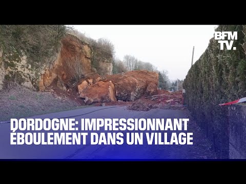 Dordogne: les habitants d'un village choqués par un éboulement