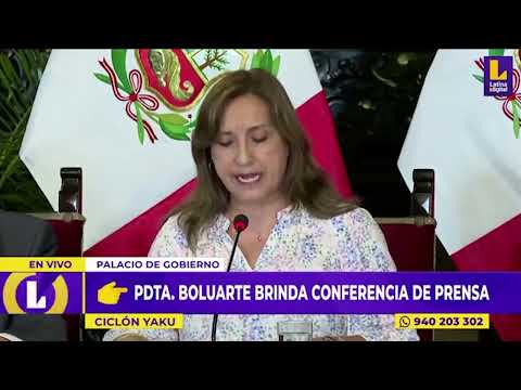 Presidenta Dina Boluarte informa sobre acciones del gobierno frente al ciclón Yaku