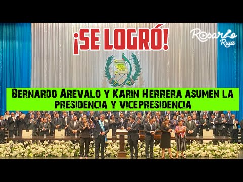 Juramentan a Bernardo Arévalo como Presidente de Guatemala y a Karin Herrera como vicepresidenta