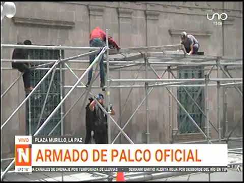 20012024 REALIZAN EL ARMADO DEL PALCO OFICIAL EN LAS AFUERAS DE PALACIO QUEMADO UNO