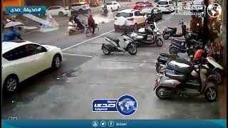 لحظة انفجار داخل مطعم