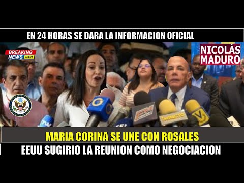 SE FORMO! Maria Corina se une con ROSALES en 24 horas daran declaraciones