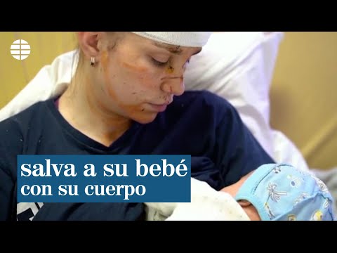 Una madre ucraniana salva la vida de su bebé al protegerlo con su cuerpo