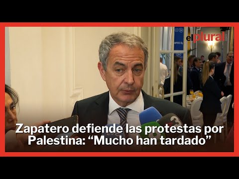 Zapatero defiende las concentraciones por Palestina: El movimiento pacifista es imprescindible