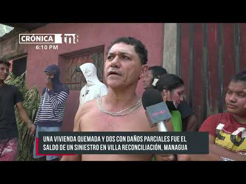 Familia queda a la intemperie al quemarse su humilde vivienda en Managua - Nicaragua