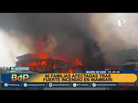 Quema de pastizales habría sido la causa de voraz incendio en Madre de Dios