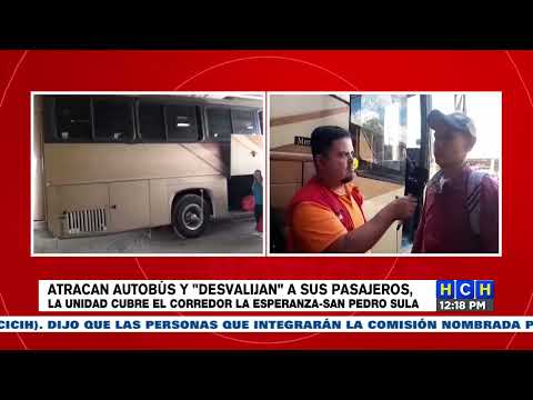 Asaltantes desvalijan a pasajeros de bus que recorre la ruta entre La Esperanza y SPS