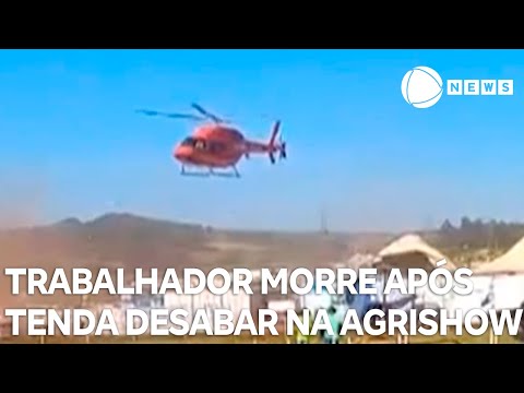Morre homem atingido por tenda que desabou durante pouso de helicóptero na Agrishow