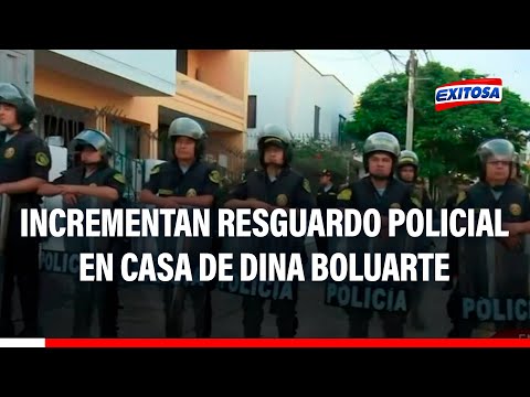 Surquillo: Se incrementó el resguardo policial en exteriores de la casa de la presidenta Boluarte