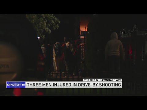 Three men injured in drive-by shooting