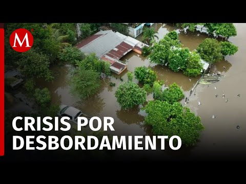 Aumento del río Coatzacoalcos provoca inundaciones que afectan a cientos de familias en Veracruz