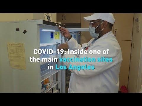 COVID-19: Inside one of the main vaccination sites in Los Angeles